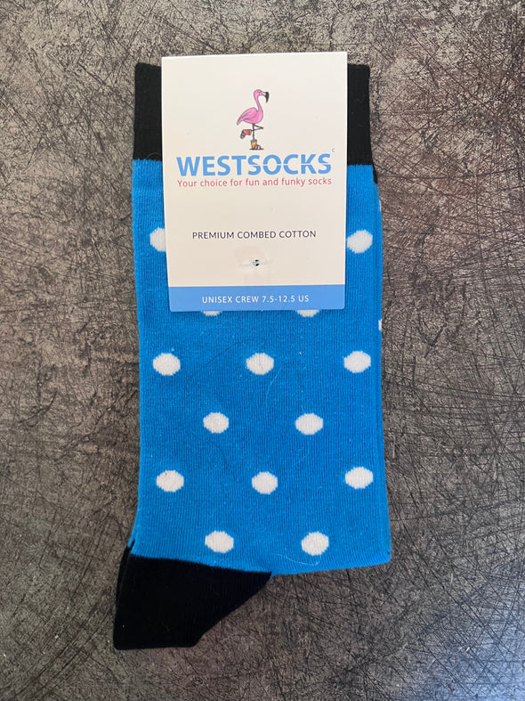 Socks/Polka Dots-Blue/White