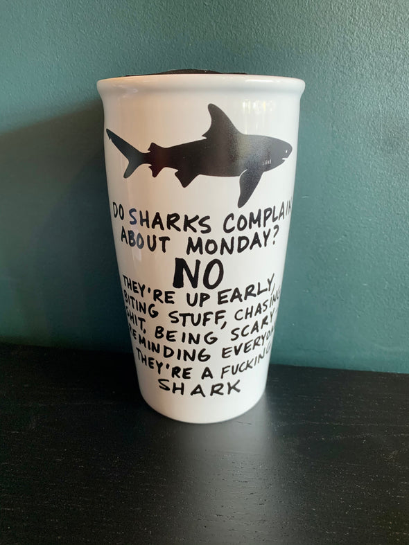 Coffee Mug- F'ing Shark Travel Mug